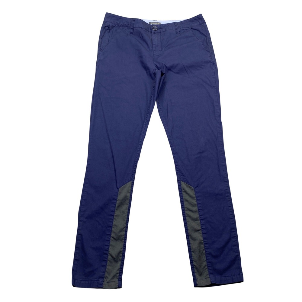 Toad & Co Viatrix Slim Pants Navy Blue Organic Cotton Hiking Travel Sz 6 Grunge